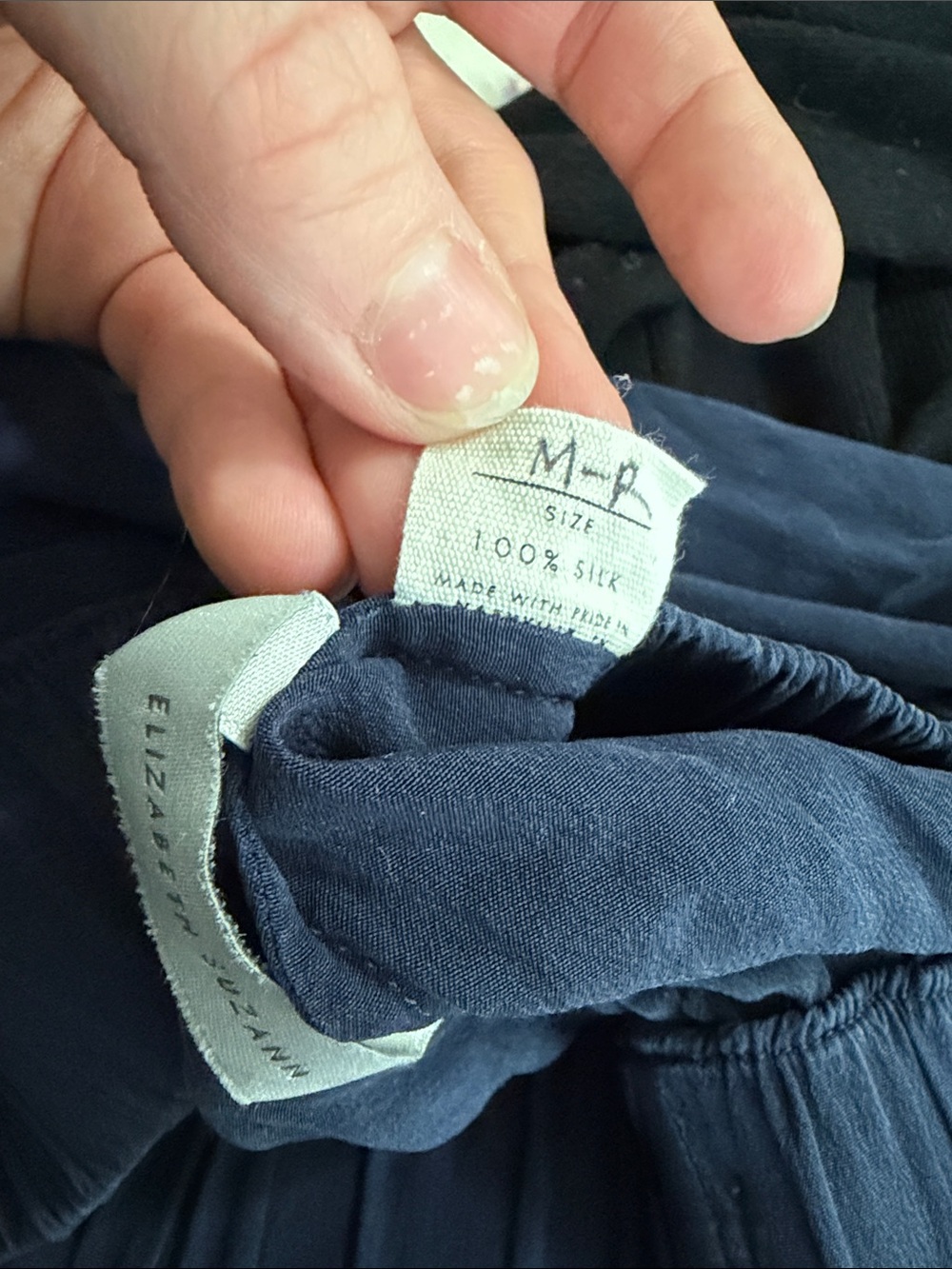 Elizabeth Suzann Blue Silk Andy Pants Medium M Regular - Picture 3 of 3